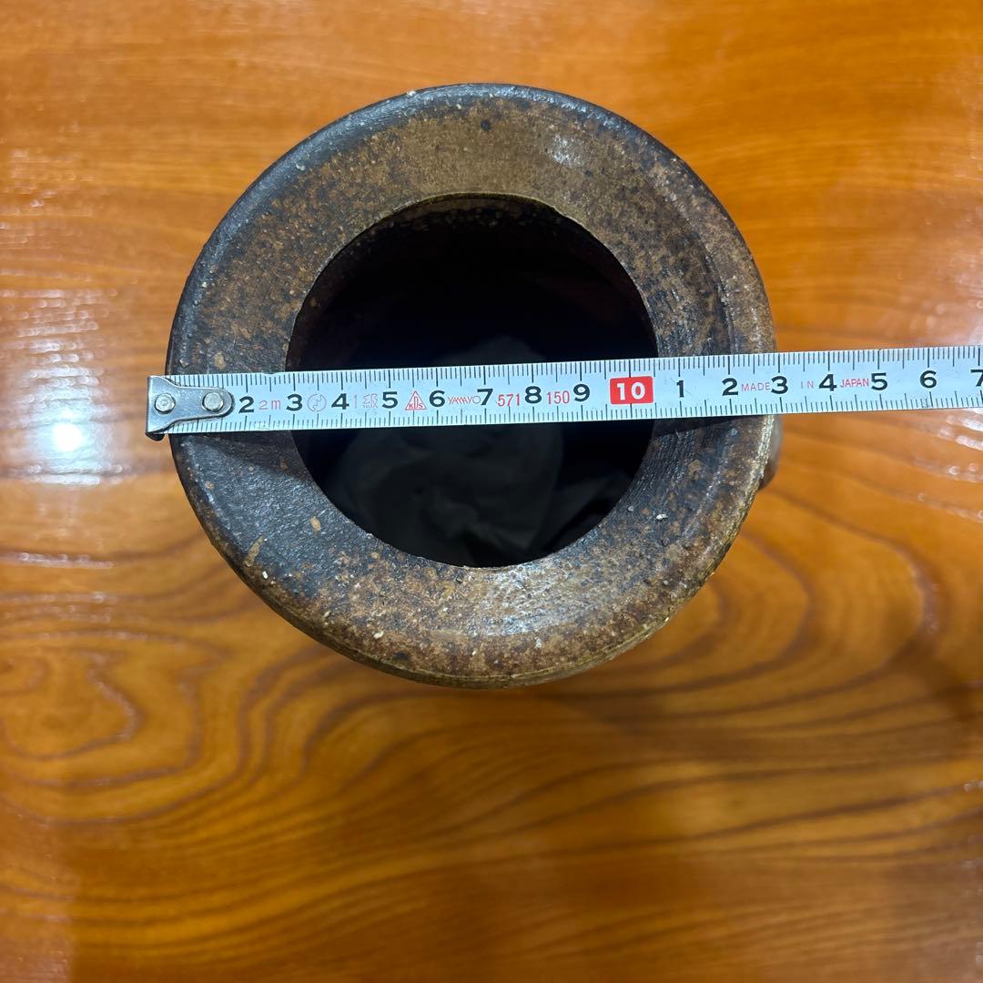 備前焼　耳付花入　久郷　剛司