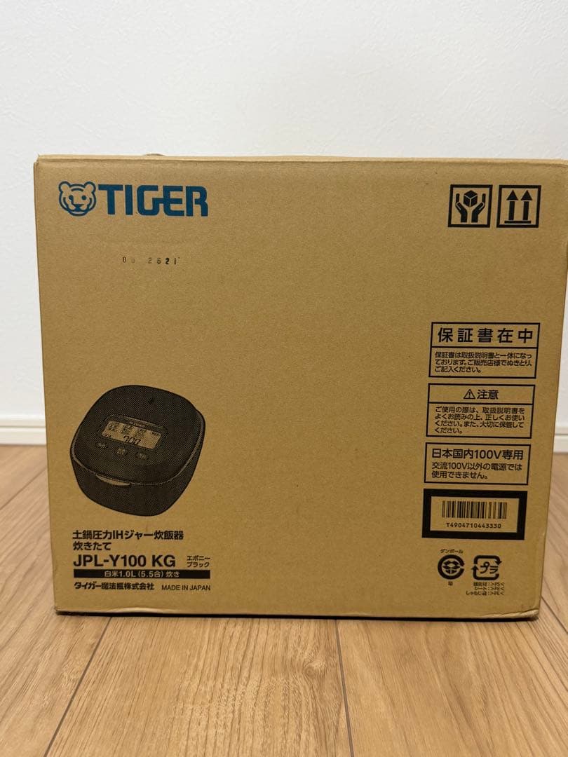 未使用品 TIGER 魔法瓶 土鍋ご泡火炊き JPL-Y100-KG 土鍋圧力IHジャー炊飯器〈炊きたて〉土鍋ご泡火炊き JPL-Y100