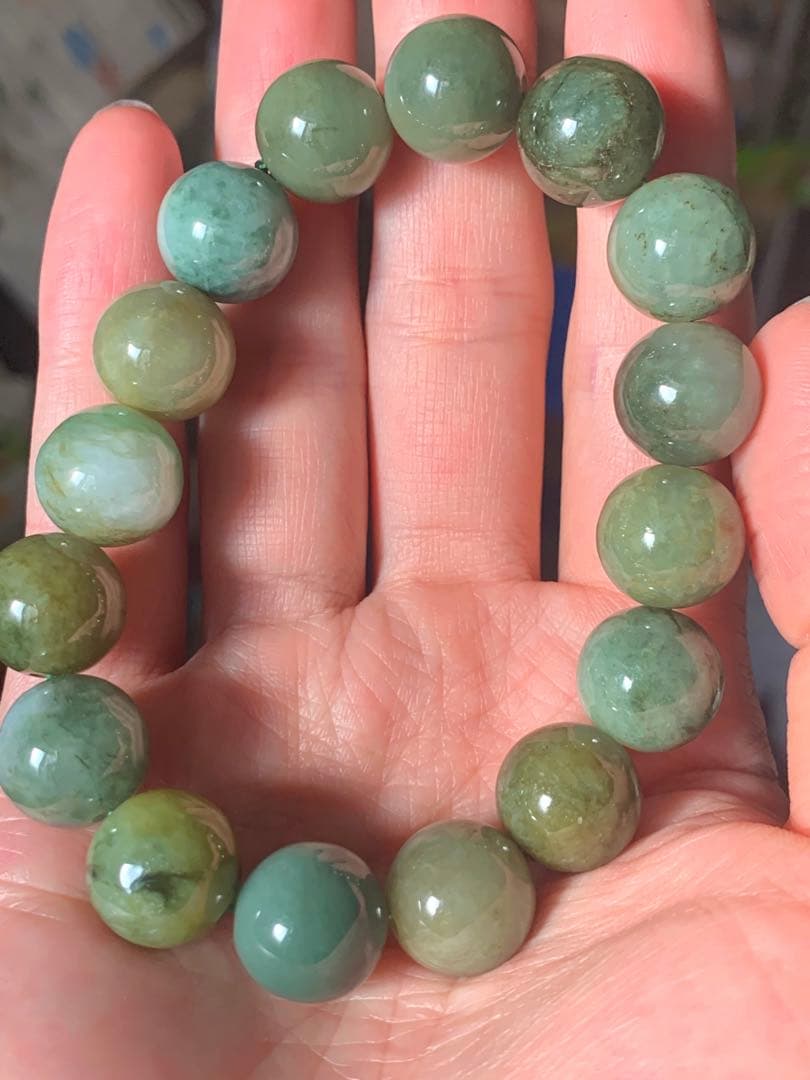 小滝青翡翠糸魚川本翡翠ブレスレットヒスイ翡翠ヒーリングコン沢ひすい