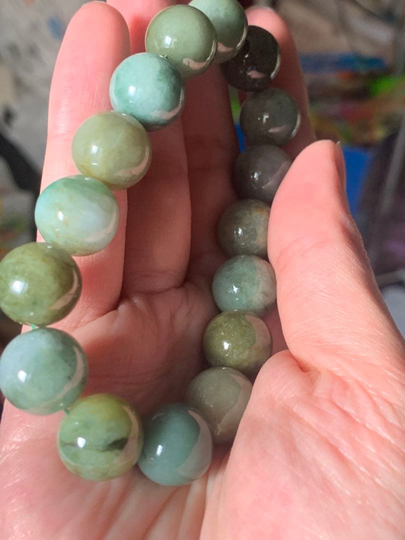 宝石質糸魚川本翡翠ブレスレット上質ひすいヒスイ翡翠ヒーリングコン沢