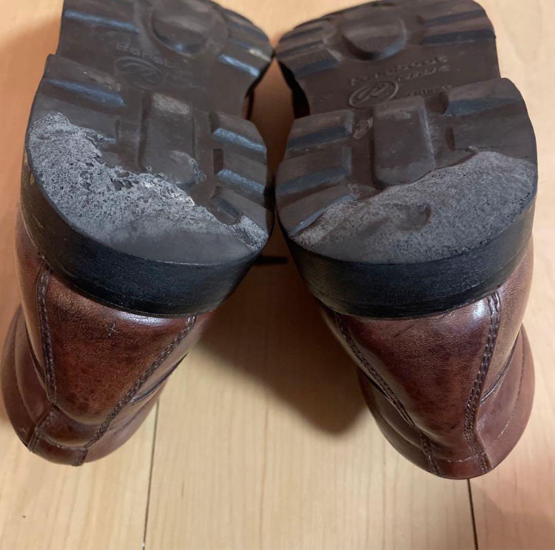 フランス製【パラブーツ】ヴィンテージでかタグ ミドルカットモカシンレザーシューズ