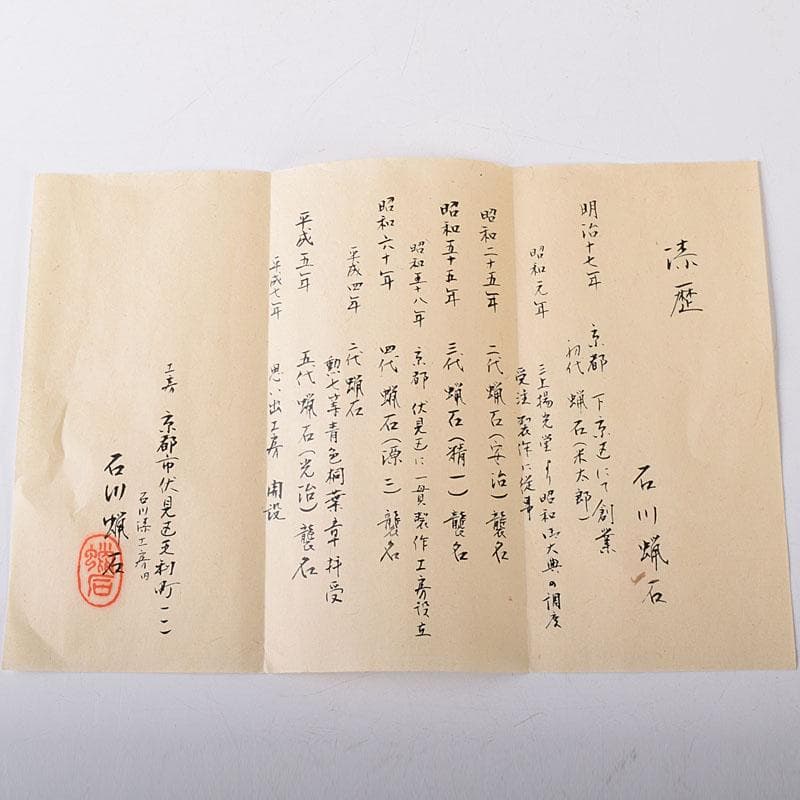 茶道具　塗師　五代　石川蝋石作　高台寺蒔絵　炉縁　共箱　C　7241C