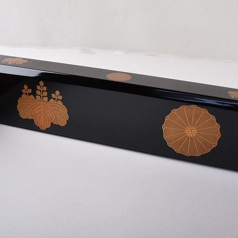 茶道具　塗師　五代　石川蝋石作　高台寺蒔絵　炉縁　共箱　C　7241C