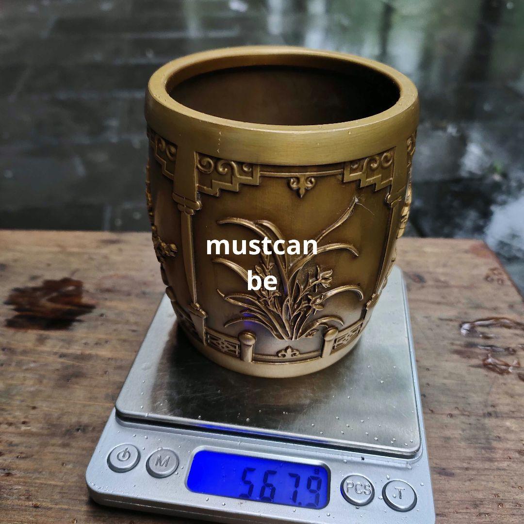 銅器 梅蘭竹菊 筆箱 書道具 文房具 現代工芸品 美術品 置物