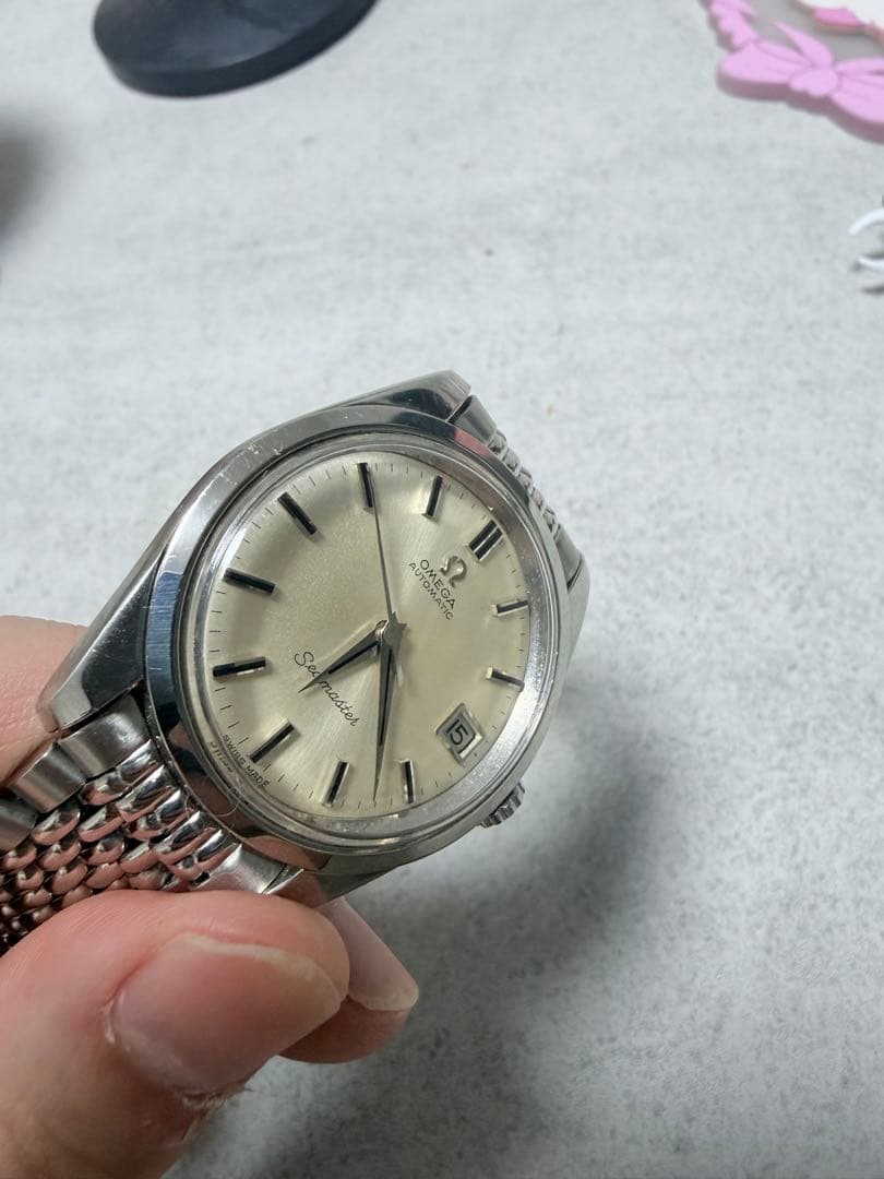 オメガシーマスター 自動巻き ライスブレス　ヴィンテージウォッチ