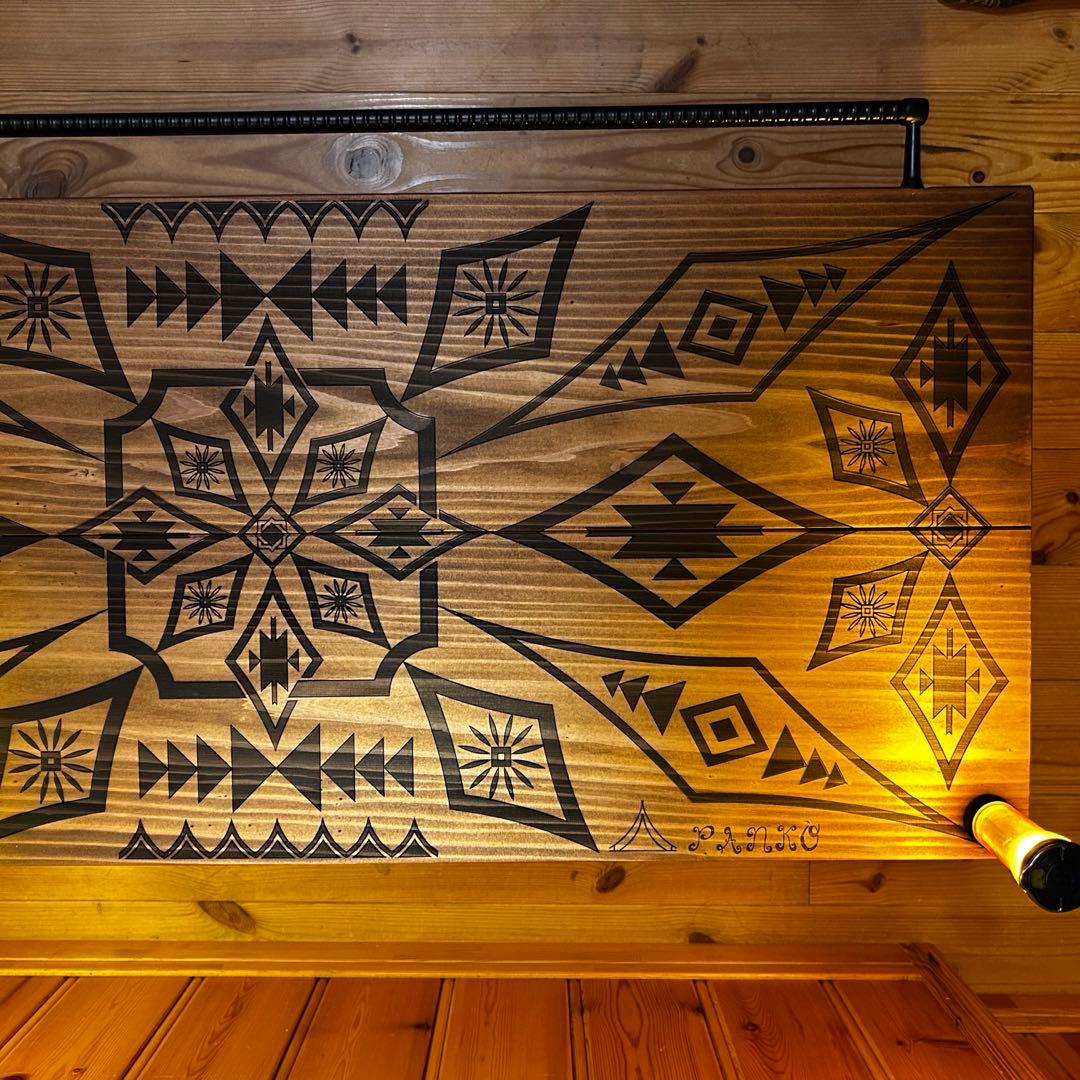 No.548 アイアンローテーブル オルテガテーブル ネイティブ柄