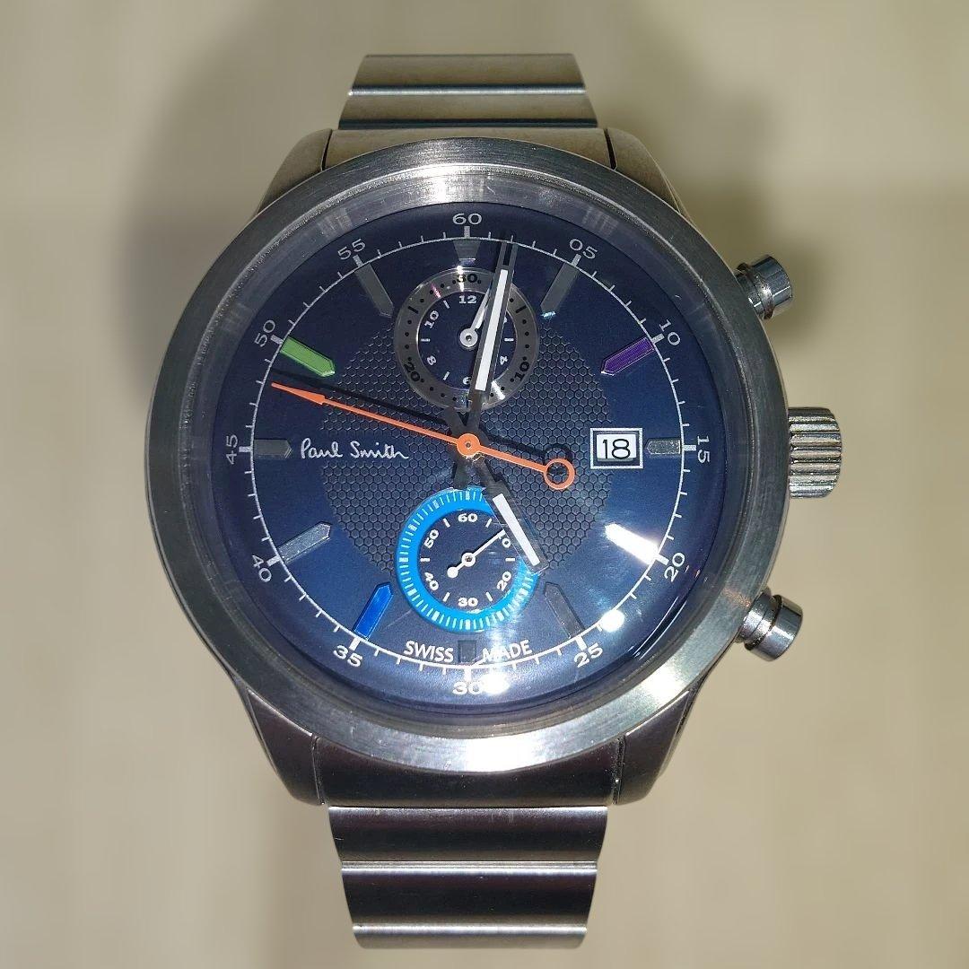 送料無料 ポールスミス ケンブリッジ クロノグラフ 26/1/17交換