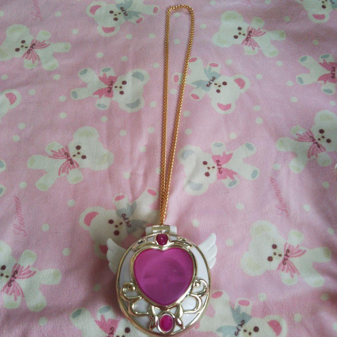 ウエディングピーチセントミロワールコンパクトメッキハート箱付き激