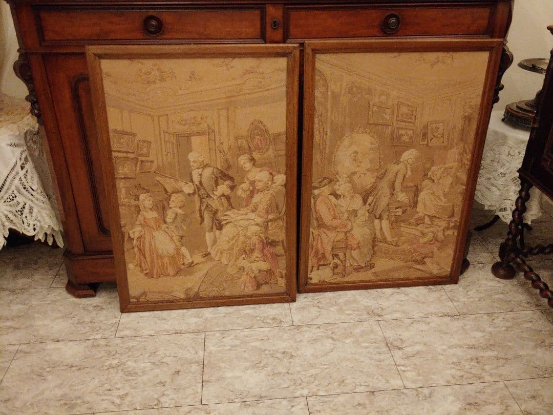 大型ゴブラン織り 絵画アンティーク 美術品