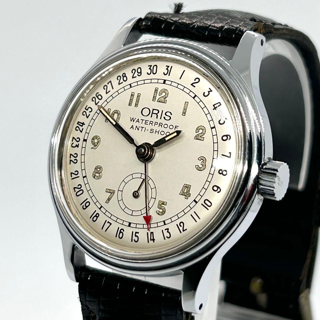 稼働品 ORIS ポインターデイト 手巻き 6851 スモセコ 腕時計 シルバー