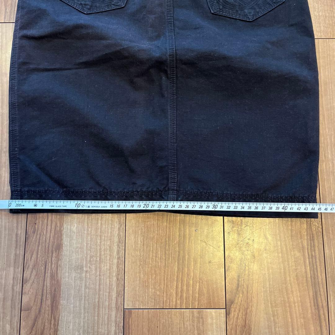 【メル48978】GUCCI ブラックデニム タイトスカート