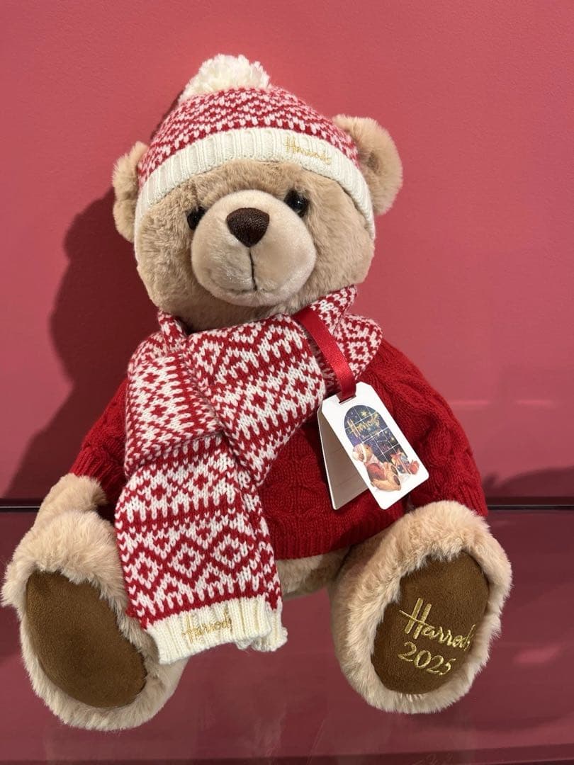 ハロッズ テディベア 2025年 クリスマスベア くまさん ぬいぐるみ