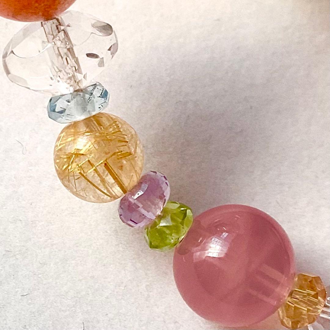 にゃんたま* 様 専用☆ブレスレット ストロベリークォーツ ♪ 388