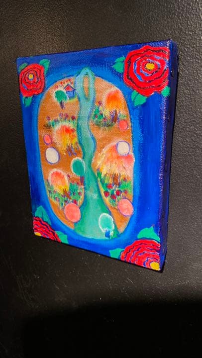 【アクリル画】 商品名 「小判川4」0号額なし　新品未使用品