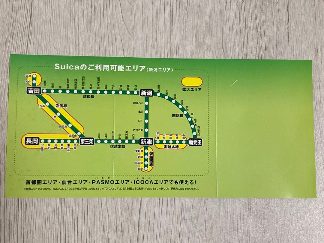 あ*ー様 【使用不可】新潟エリア拡大記念Suica 台紙付き