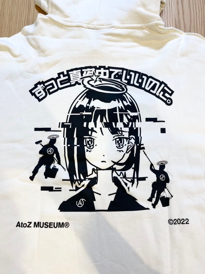 ずっと真夜中でいいのに AtoZ MUSEUM ニラちゃん　パーカー　白　XL