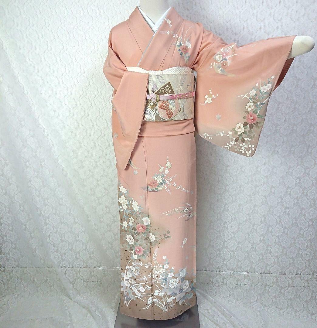 ☆正絹 訪問着 4点 フルセット 入学式 卒業式 結婚式 お宮参り 七五三