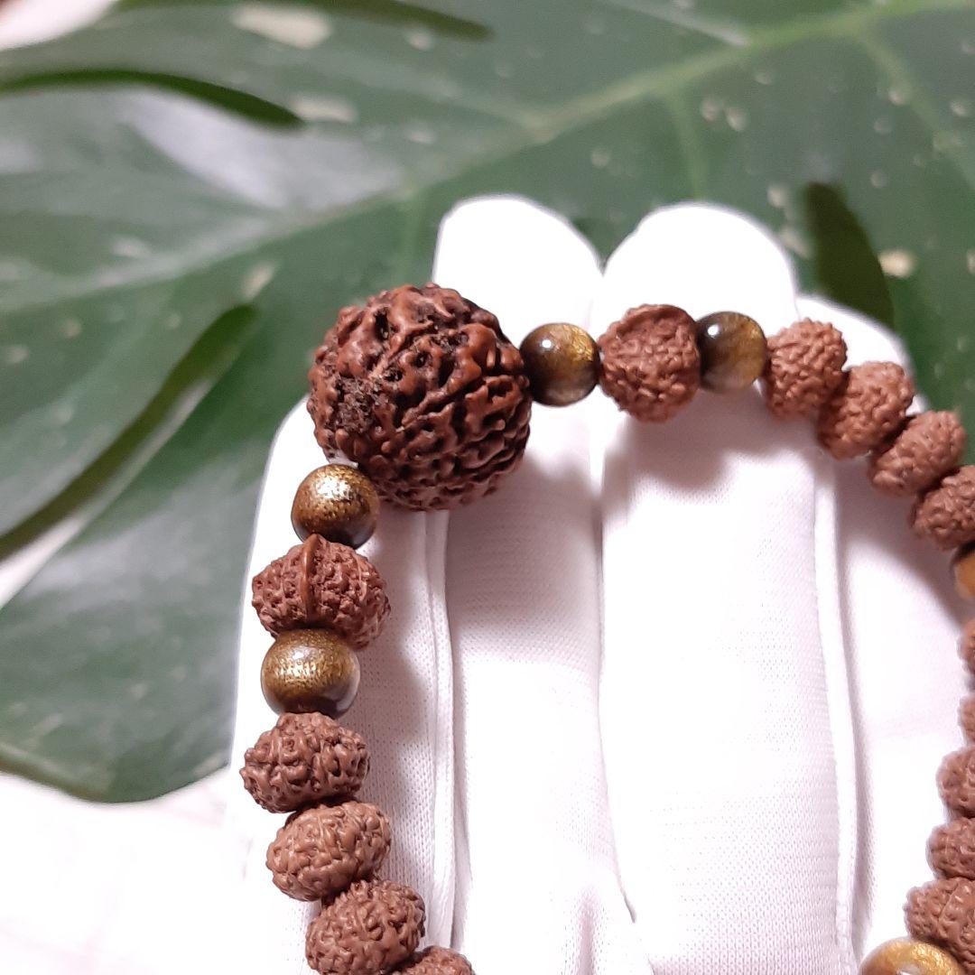 ルドラクシャ 11ムキガネーシャ 10ムキ ゴールドウリ ブレス