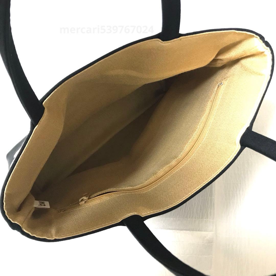 京都　伊と忠　正絹　和装　手提げバッグ（黒ちりめん　手刺繍　宝尽し）