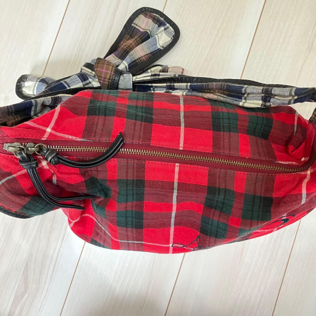 ヴィヴィアンウエストウッド ショルダーバッグ オーブ チェック柄