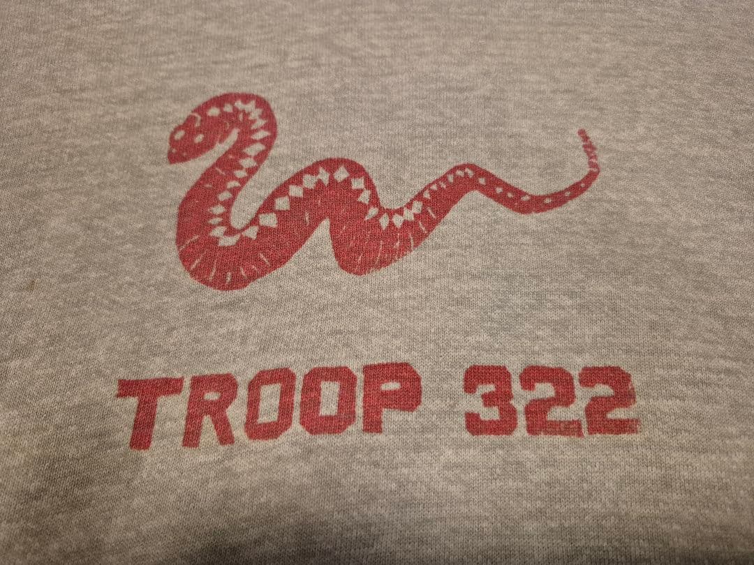 ヴィンテージ　ツートーン　スウェットパーカー　 染込プリント　60s 70s