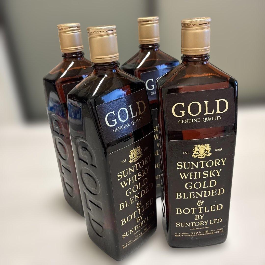古酒Suntory Whisky Gold Blended 4本セット❗️旧ボトル 古酒Suntory Whisky Gold Blended 4本セット❗️旧ボトル