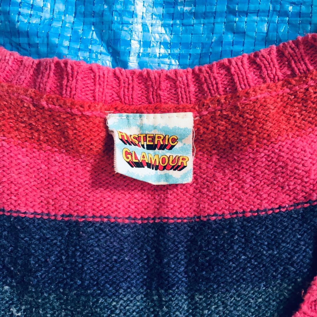 ヒステリックグラマー☆サマーニットタンクトップ⬜︎ノースリーブ⬜︎レインボー⬜︎90s