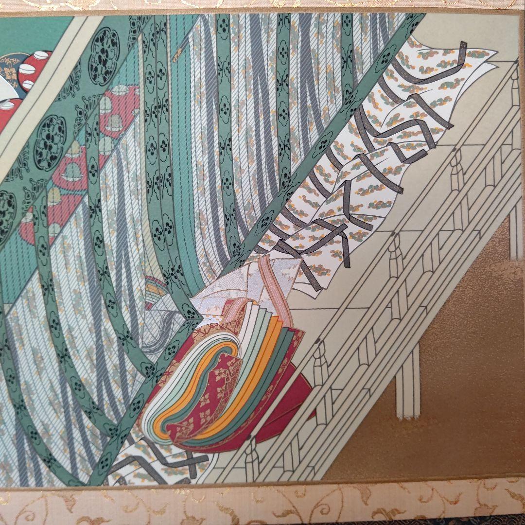 国宝  源氏物語絵巻 写 『柏木』『竹河』 掛軸