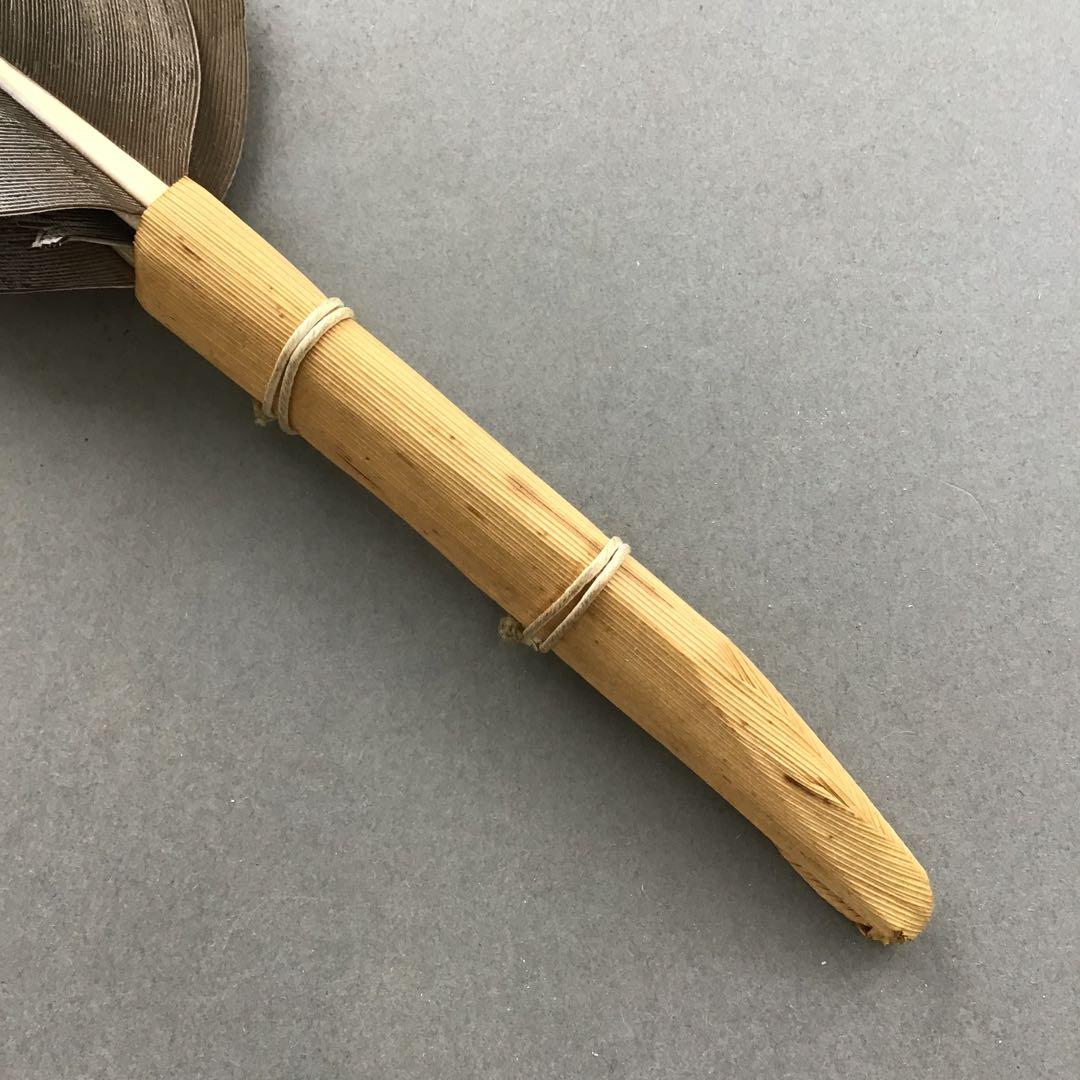 茶道具 御羽箒 三ツ羽根(野雁)羽箒 紙箱劣化有 S68HB