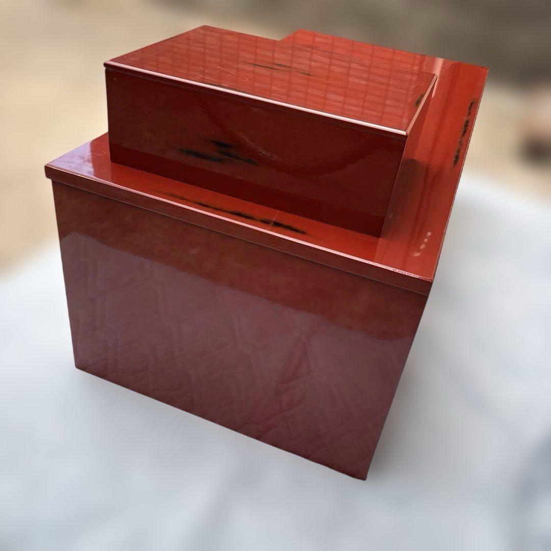 根来塗 島安汎工芸 木製文机 朱塗 昭和レトロ 古民具 学習机 - メルカリ