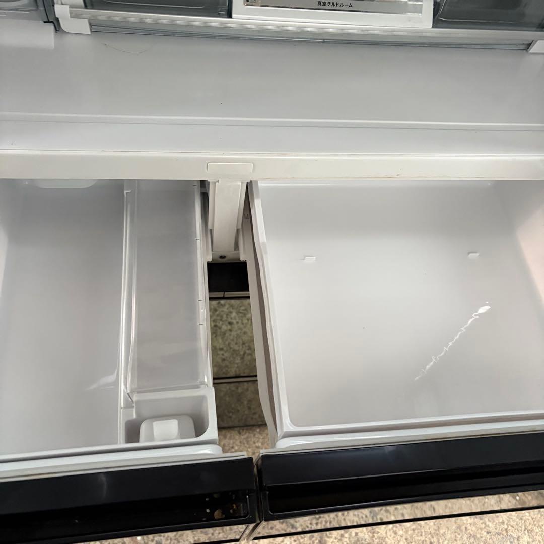 岸170 R-WXC74N 735L 大型 ブラック 冷蔵庫 両開き