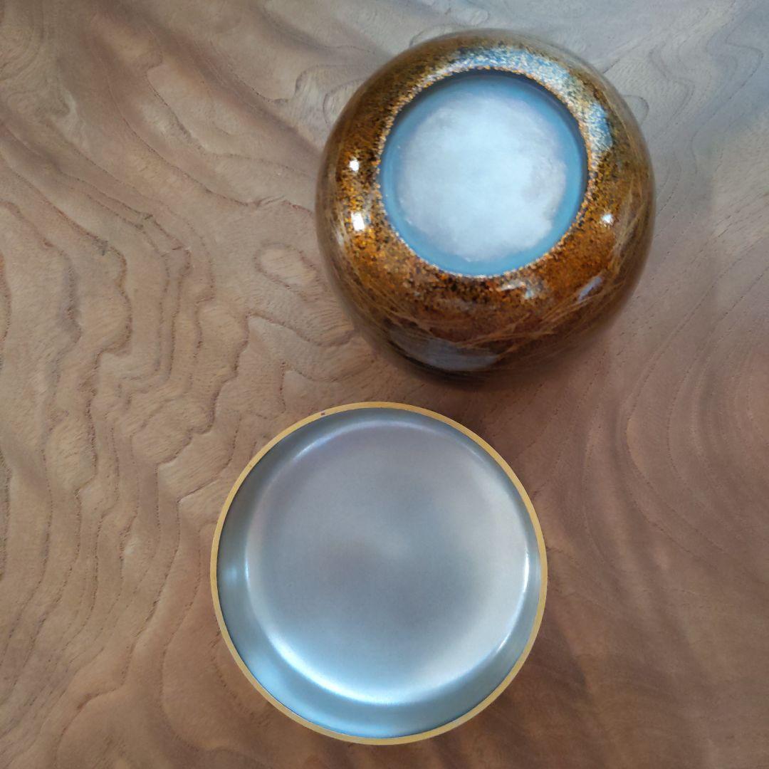 茶道具 棗 大棗 松葉散し 中村宗尹 作 銀地 表千家 裏千家 【匿名配送