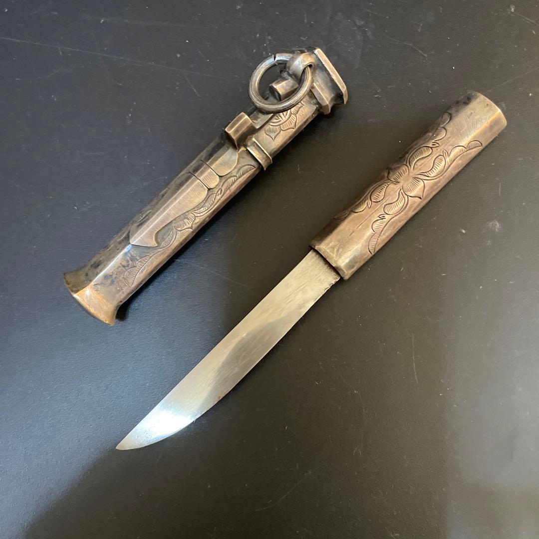 時代　李朝　超銀　銀箸ペーパーナイフ　銀箸ナイフ