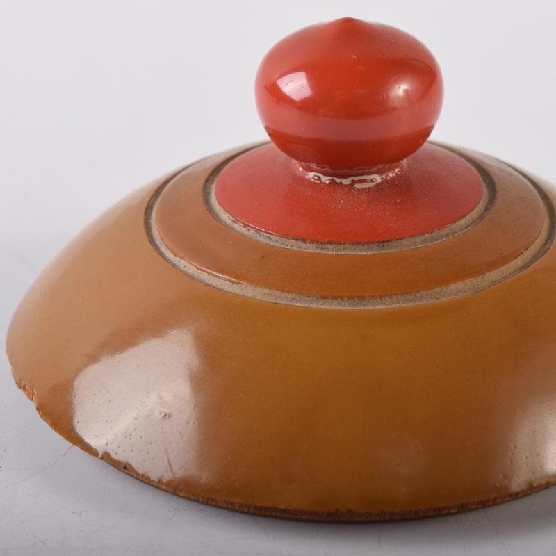 茶道具　漆塗　独楽　莨入　煙草入　時代箱付　V　8240