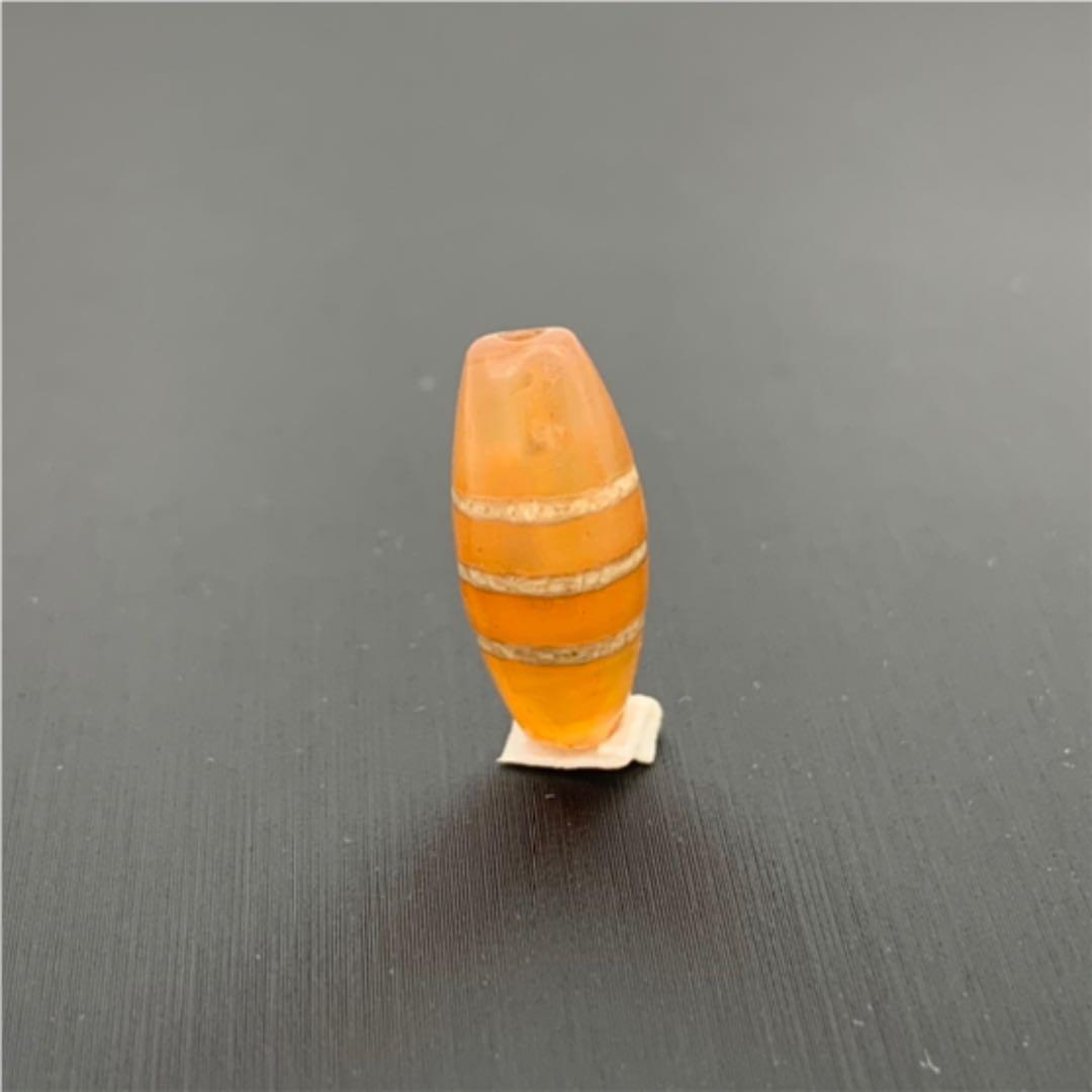 【アンティーク ビーズ】エッジドカーネリアン ビーズ 18.0mm