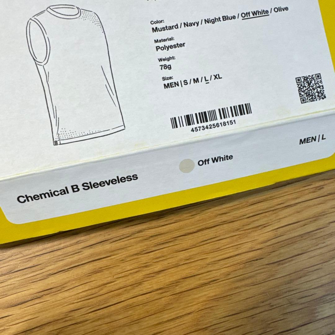 新品】Chemical B Sleeveless/ 白 / L 山と道 Chemical B Sleeveless