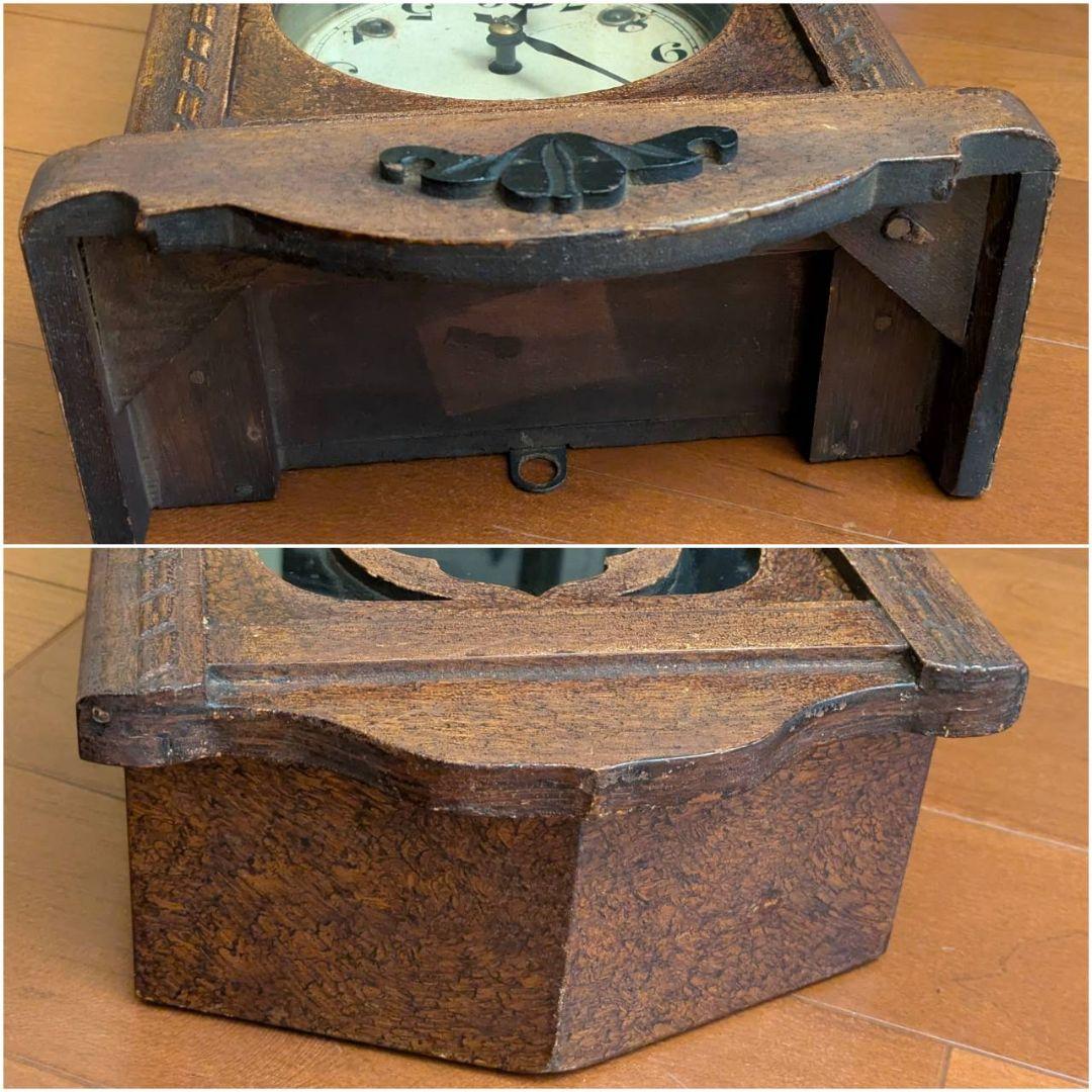 アンティーク掛時計　古時計　振り子時計　ゼンマイ掛時計　レトロ