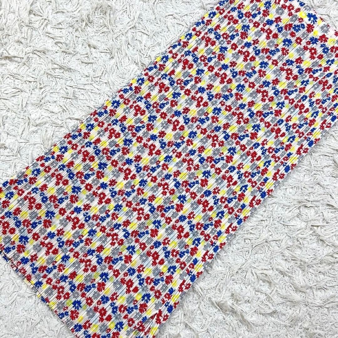 【美品】プリーツプリーズ スカート フラワープリント 小花柄 4 マルチカラー