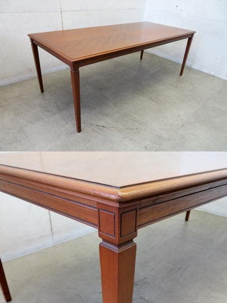 美品■カンディハウス■国産■クラシック■ダイニングテーブル■オーク材■200幅