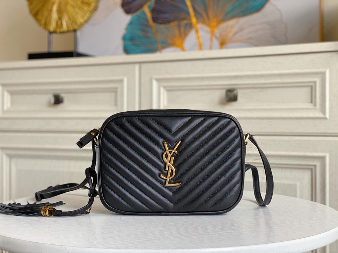 超美品 SAINT LAURENT サンローラン カメラバッグ 黒 YSL