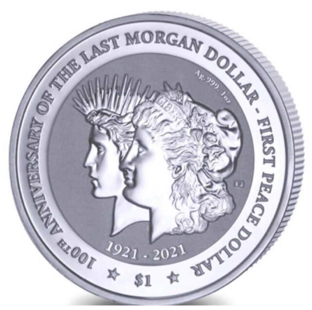 限定発行☆ピースダラー移行100周年記念銀貨 純銀 1オンス