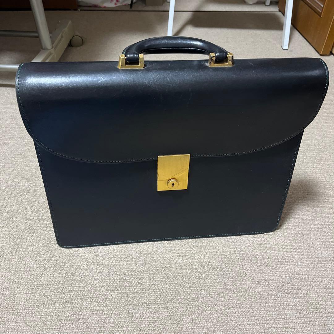 送料込みに変更　キタムラ　ビジネスバッグ　ブラックレザー　ダレスバッグ