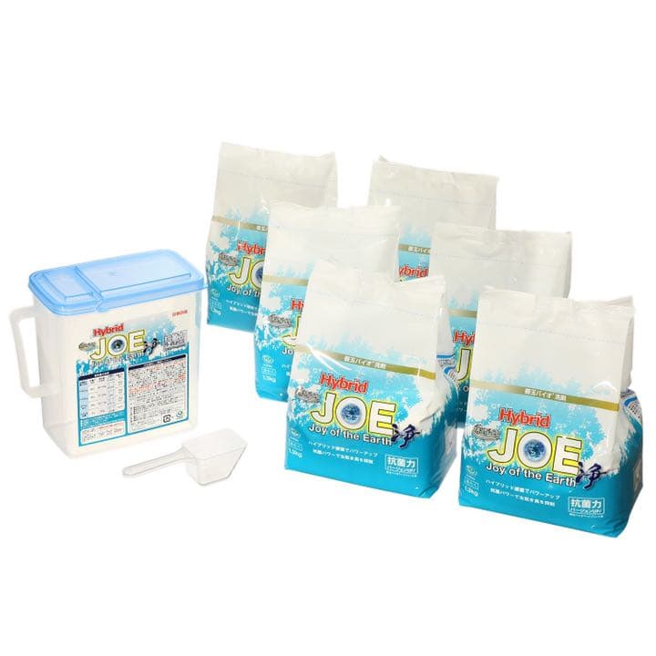 善玉バイオ洗剤 “ハイブリッド浄” 6袋セット ＜詰替用容器＆計量