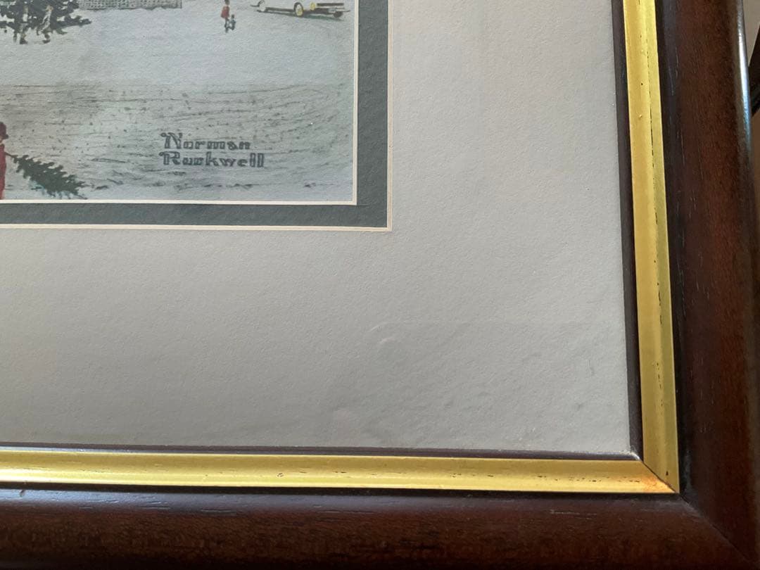 【希少】ノーマンロックウェル美術館購入 代表作品ストックブリッジ 額装