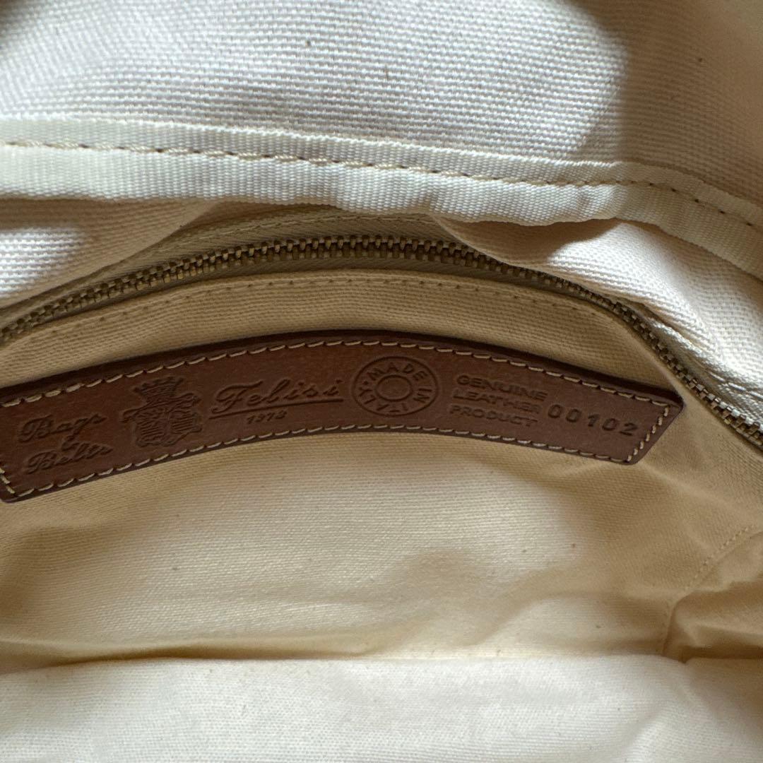 フェリージFelisi トートバッグ　ナイロン✖️本革 美品