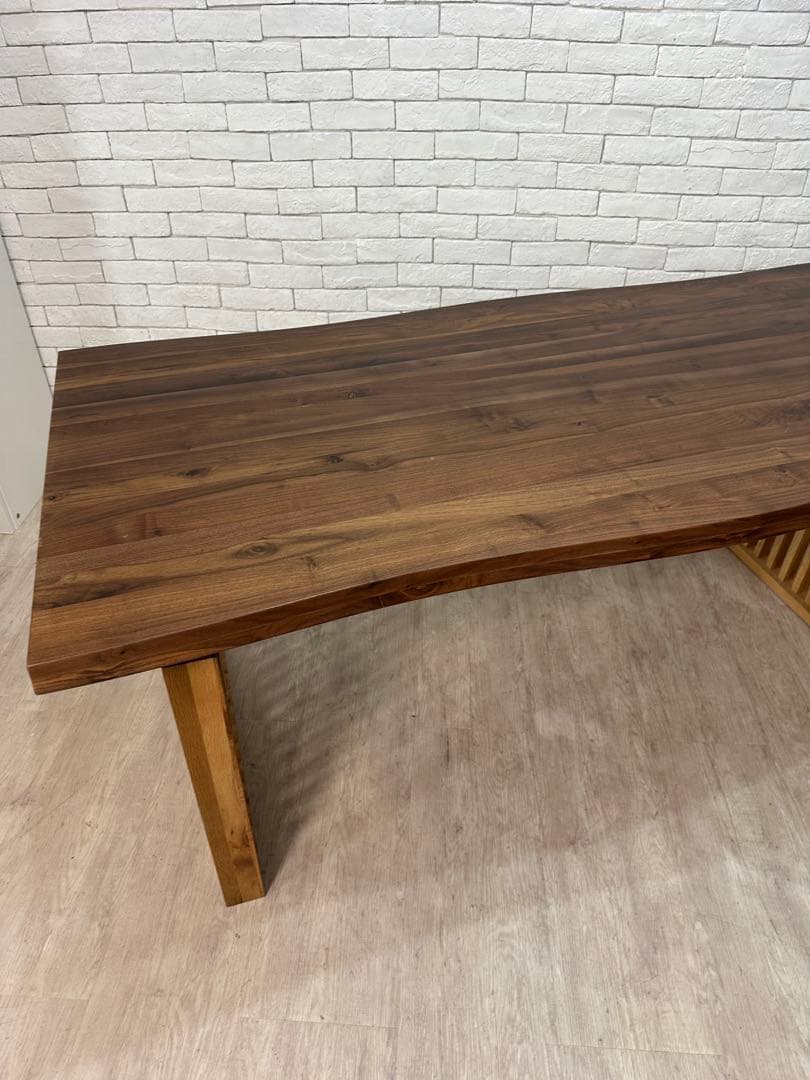 【なると 】180cm ダイニングテーブル　無垢材　デスク　机