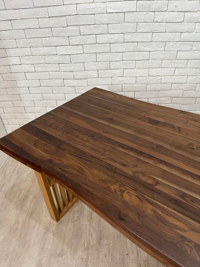 【なると 】180cm ダイニングテーブル　無垢材　デスク　机