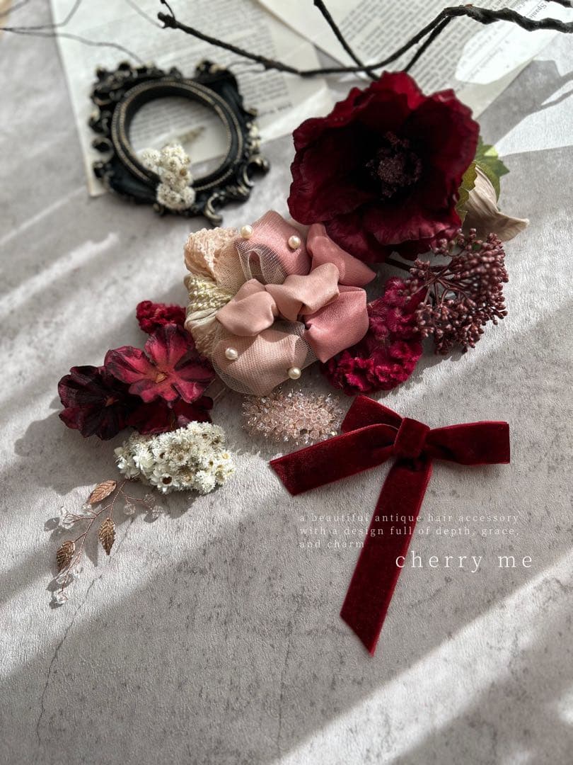 ときめく女の子エプロン&服ロゼット様order 髪飾り♡