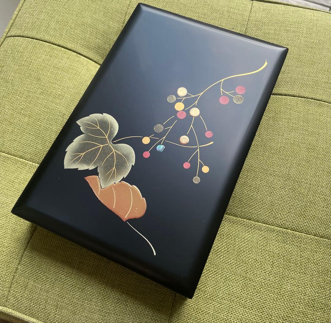未使用✨会津塗 蒔絵 高級文箱 山ぶどう ハガキ入 硯箱 工芸品 - メルカリ