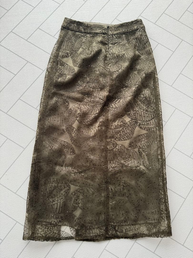 leja オケージョンドレス　グリーン　レース　S セットアップ　ビスチェ　緑